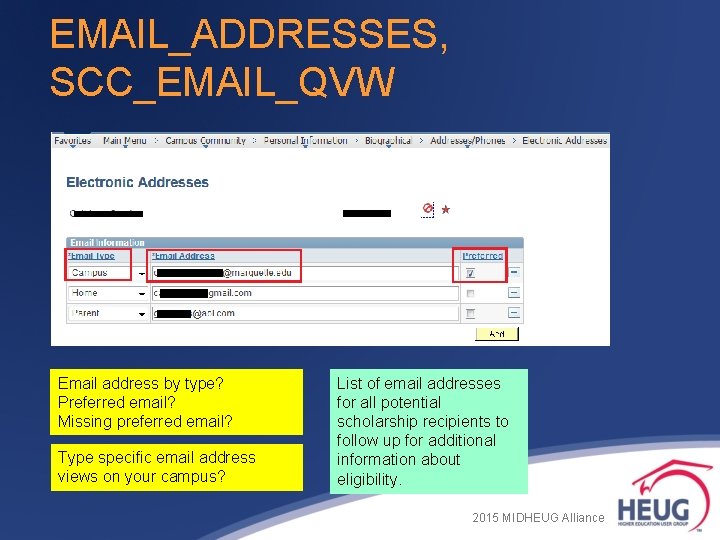 EMAIL_ADDRESSES, SCC_EMAIL_QVW Email address by type? Preferred email? Missing preferred email? Type specific email EMAIL_ADDRESSES, SCC_EMAIL_QVW Email address by type? Preferred email? Missing preferred email? Type specific email