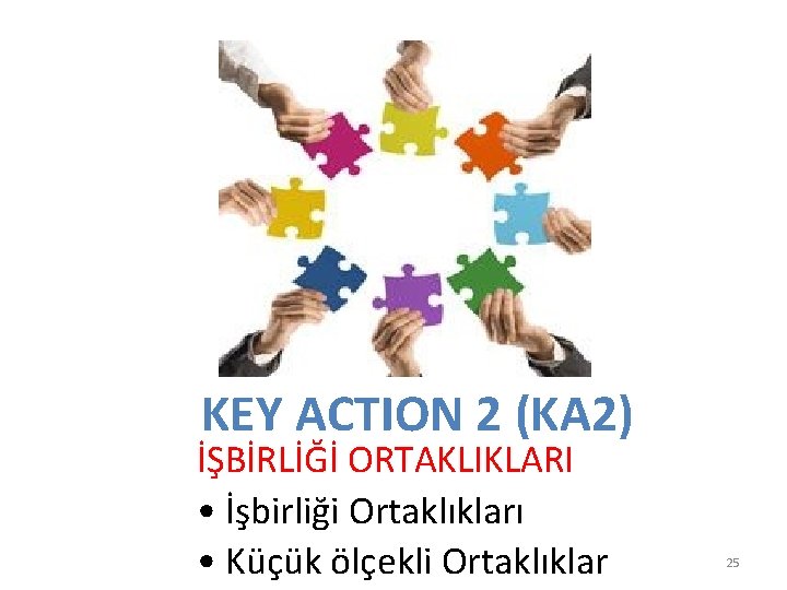 KEY ACTION 2 (KA 2) İŞBİRLİĞİ ORTAKLIKLARI • İşbirliği Ortaklıkları • Küçük ölçekli Ortaklıklar