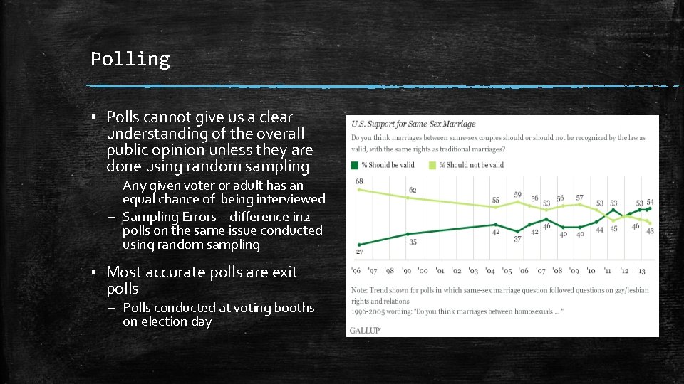 Polling ▪ Polls cannot give us a clear understanding of the overall public opinion
