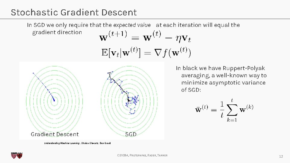 Stochastic Gradient Descent In SGD we only require that the expected value at each
