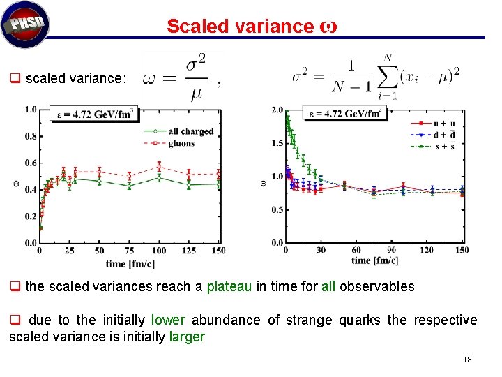 Scaled variance ω q scaled variance: q the scaled variances reach a plateau in