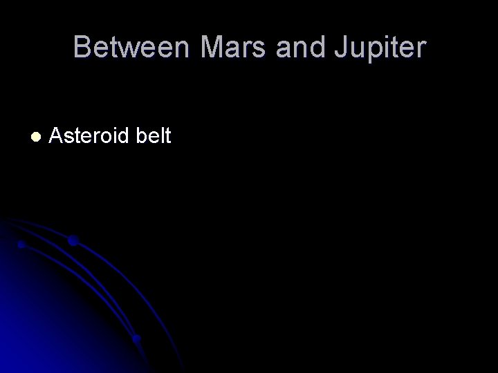 Between Mars and Jupiter l Asteroid belt 