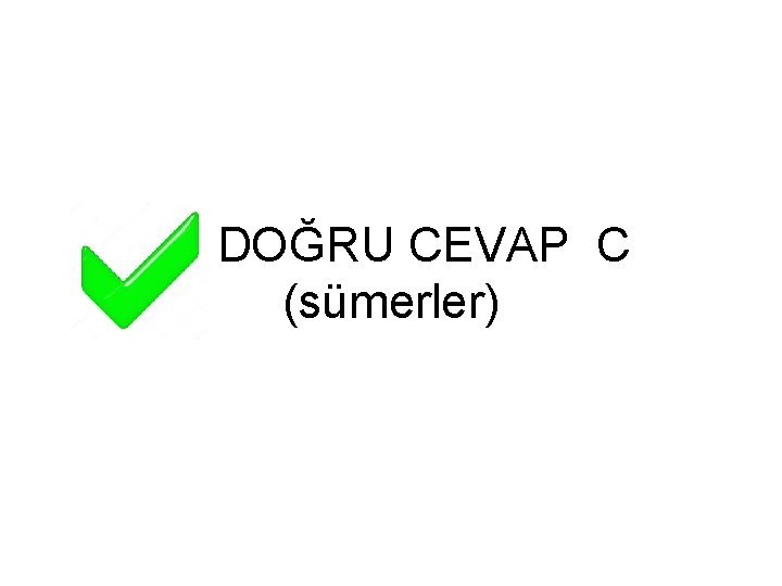 DOĞRU CEVAP C (sümerler) 