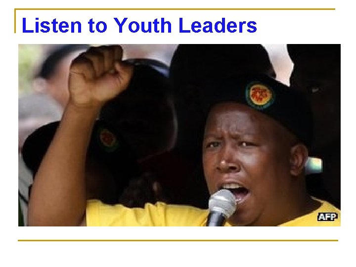 Listen to Youth Leaders 