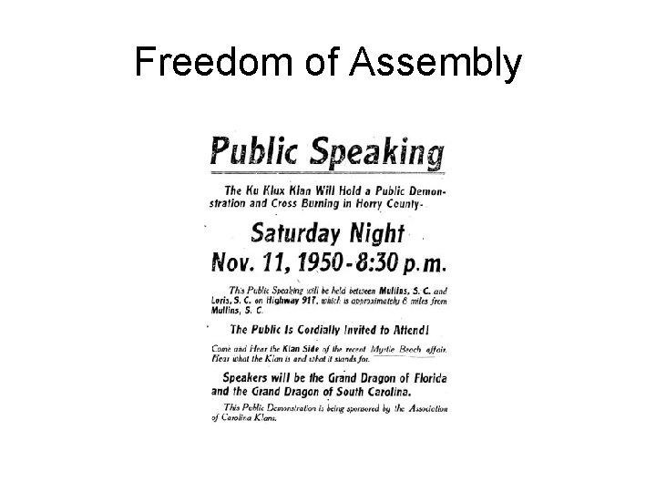Freedom of Assembly 