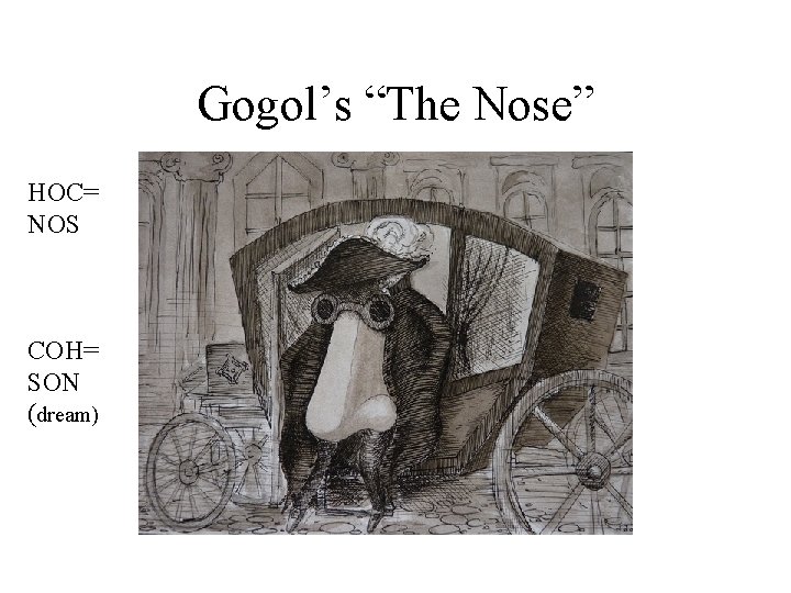 Gogol’s “The Nose” HOC= NOS COH= SON (dream) 
