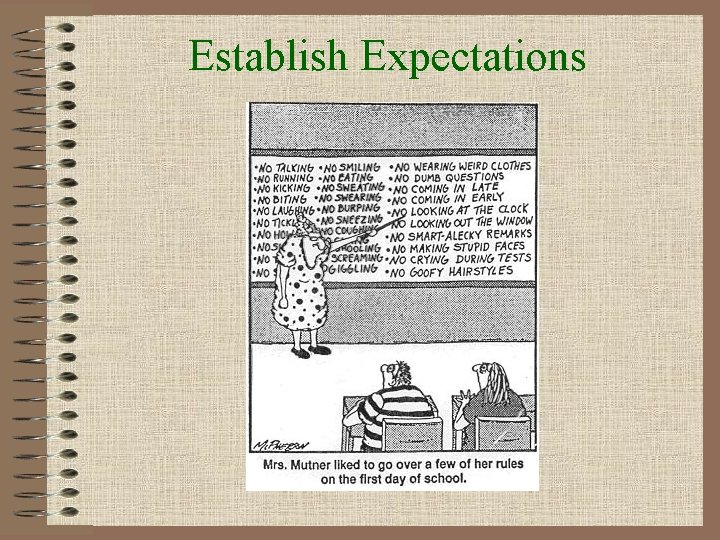 Establish Expectations 