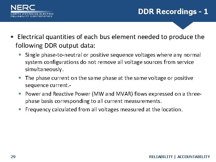 DDR Recordings - 1 • Electrical quantities of each bus element needed to produce