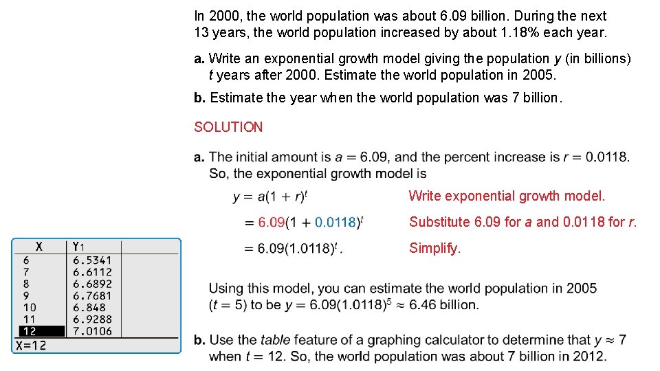 In 2000, the world population was about 6. 09 billion. During the next 13 In 2000, the world population was about 6. 09 billion. During the next 13
