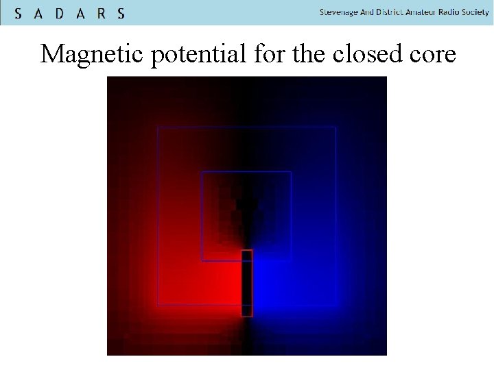 Magnetic potential for the closed core 