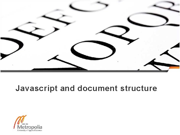 Javascript and document structure 