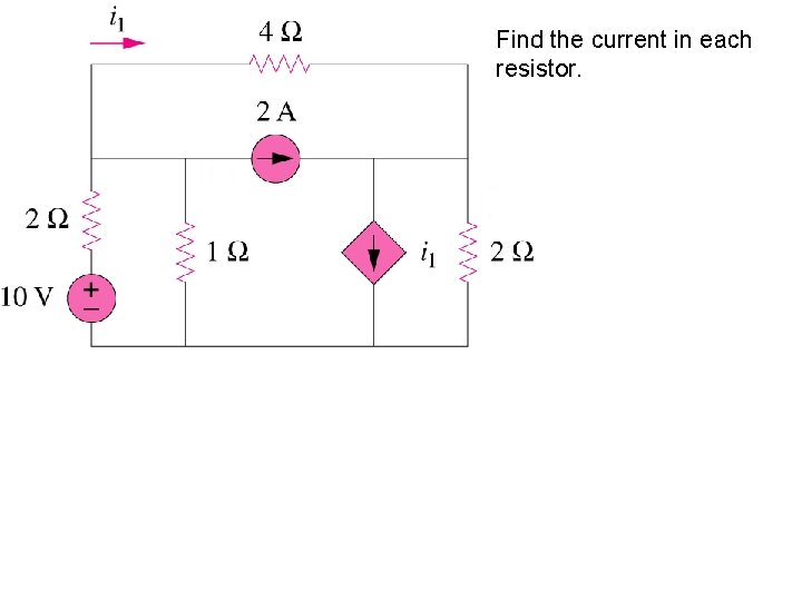 Find the current in each resistor. 