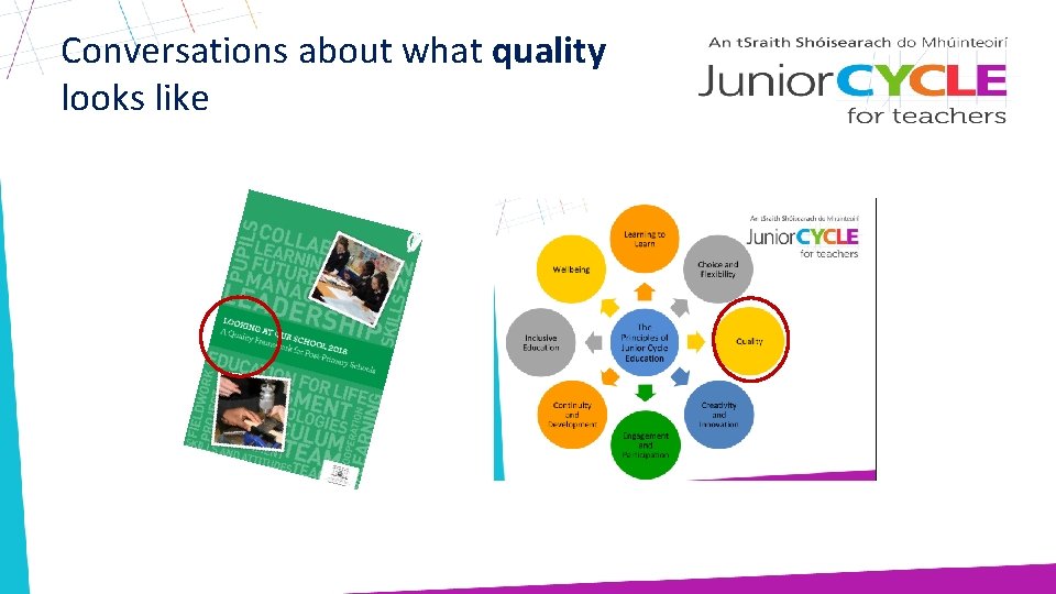 Conversations about what quality looks like 