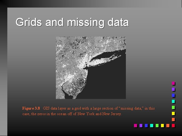 Grids and missing data Figure 3. 8 GIS data layer as a grid with
