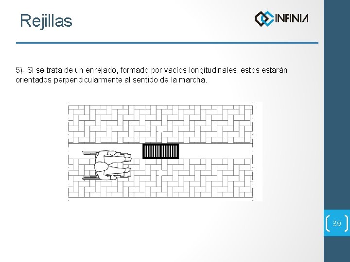 Rejillas 5)- Si se trata de un enrejado, formado por vacíos longitudinales, estos estarán