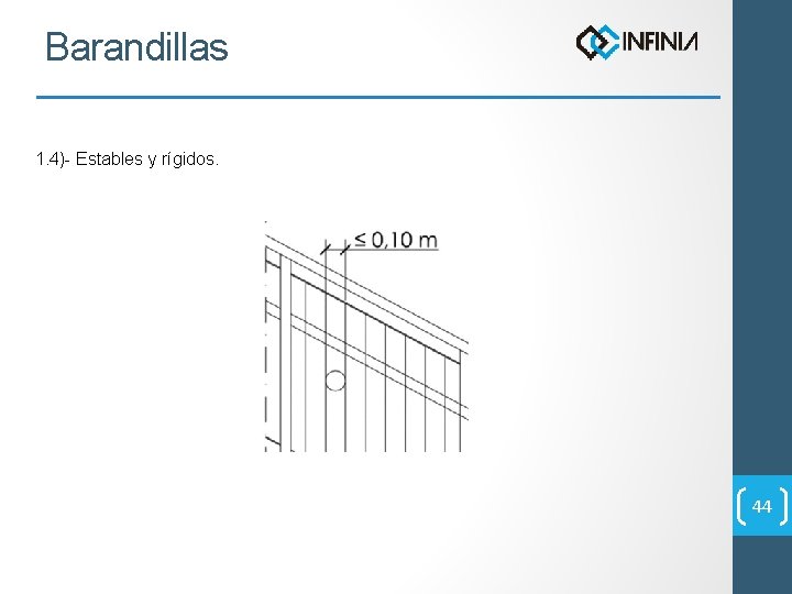 Barandillas 1. 4)- Estables y rígidos. 44 