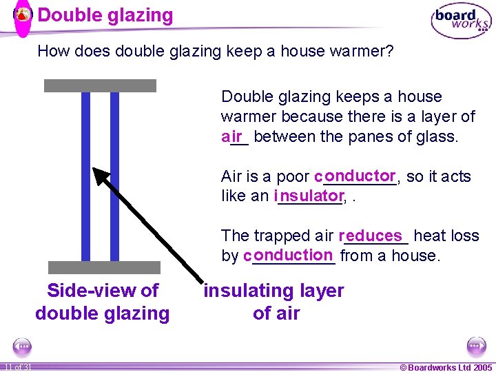 Double glazing How does double glazing keep a house warmer? Double glazing keeps a
