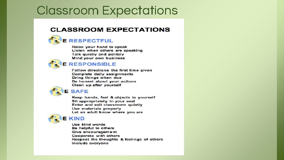 Classroom Expectations 