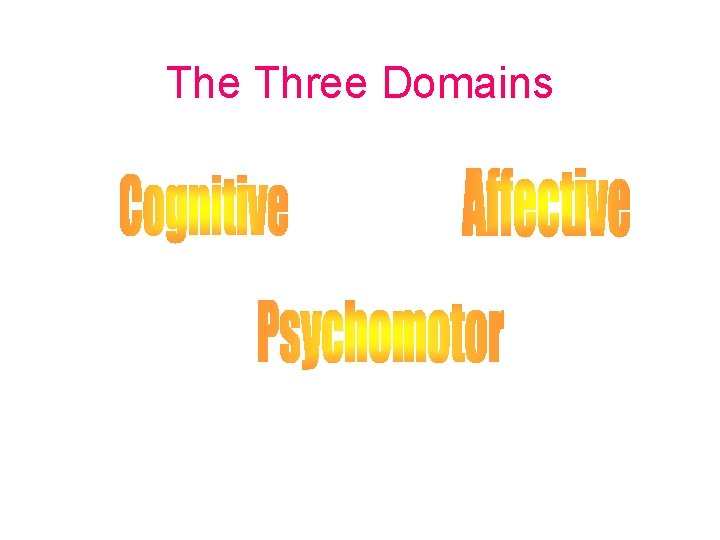 The Three Domains 