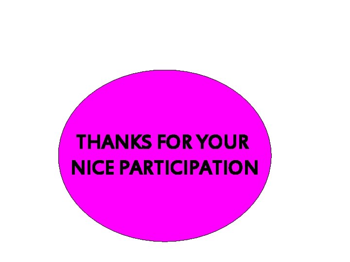 THANKS FOR YOUR NICE PARTICIPATION 