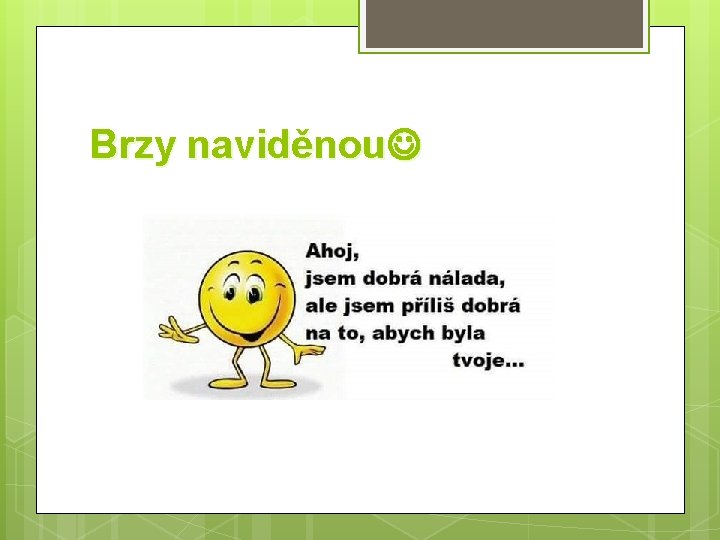 Brzy naviděnou 