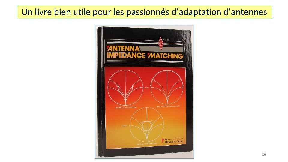 Un livre bien utile pour les passionnés d’adaptation d’antennes 10 