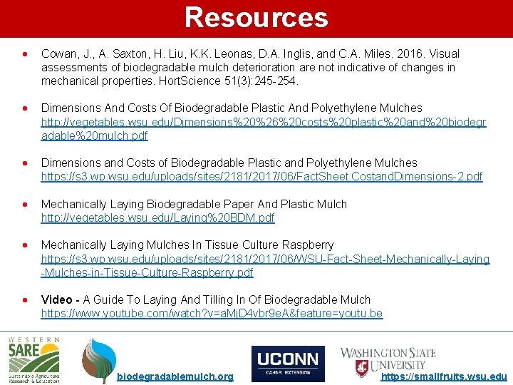 Resources Cowan, J. , A. Saxton, H. Liu, K. K. Leonas, D. A. Inglis,