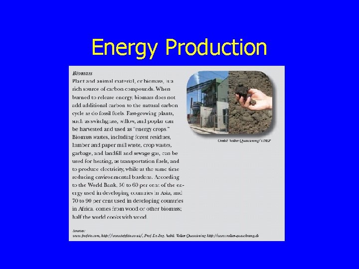 Energy Production 