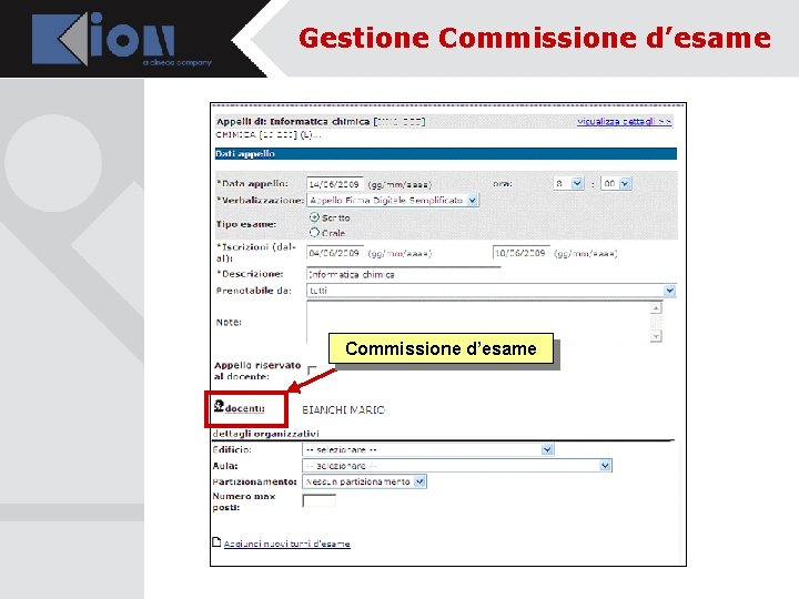 Gestione Commissione d’esame 
