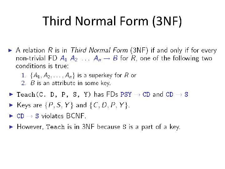 Third Normal Form 3 NF Zaki Malik October