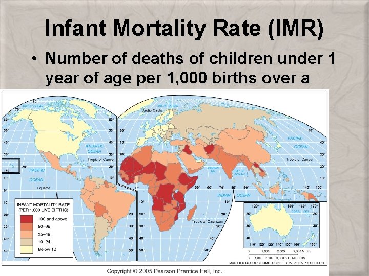 Infant Mortality Rate (IMR) • Number of deaths of children under 1 year of