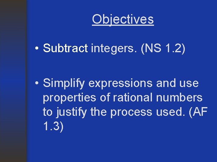 Section 1 2 Adding and Subtracting Real Numbers