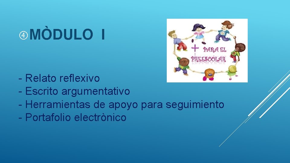  MÒDULO I - Relato reflexivo - Escrito argumentativo - Herramientas de apoyo para