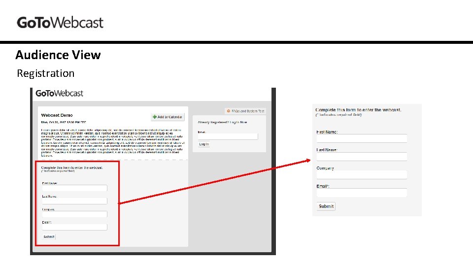 Audience View Registration 