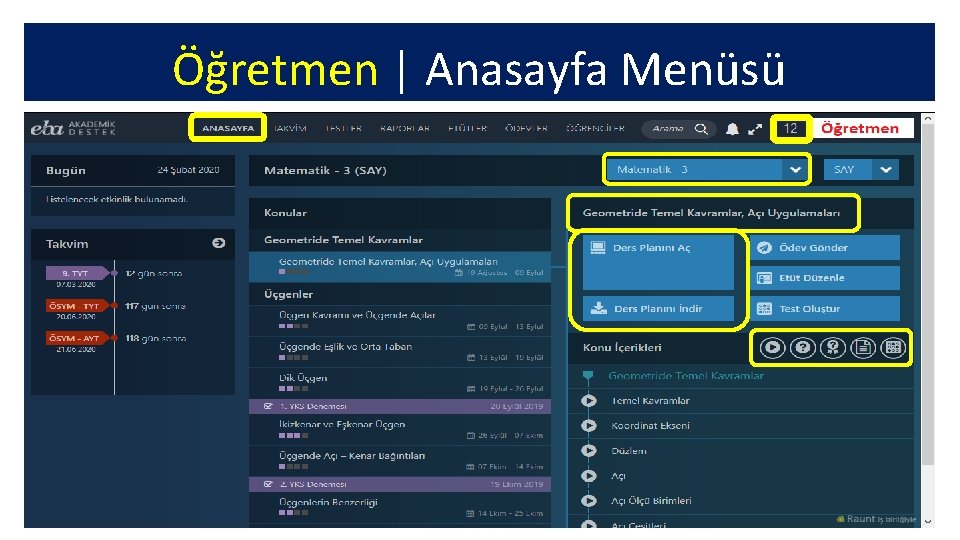 Öğretmen | Anasayfa Menüsü 