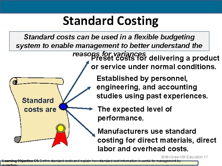 Standard Costing Standard costs can be used in a flexible budgeting system to enable