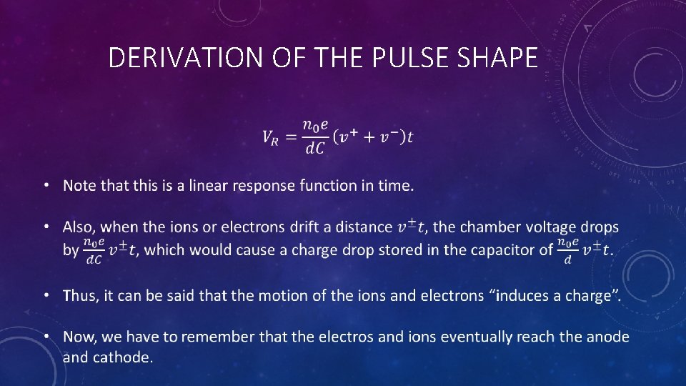 DERIVATION OF THE PULSE SHAPE 