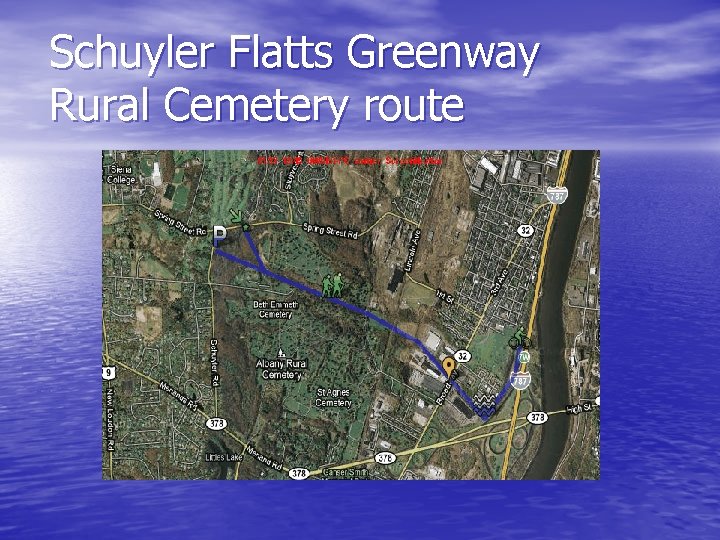 Schuyler Flatts Greenway Rural Cemetery route 