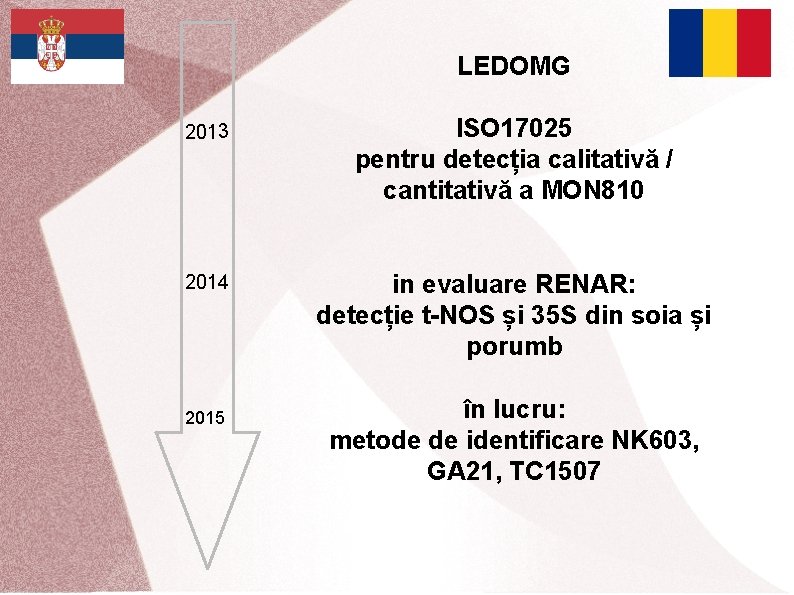 LEDOMG 2013 ISO 17025 pentru detecția calitativă / cantitativă a MON 810 2014 in