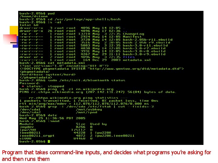 Shell Program that takes command-line inputs, and decides what programs you’re asking for and