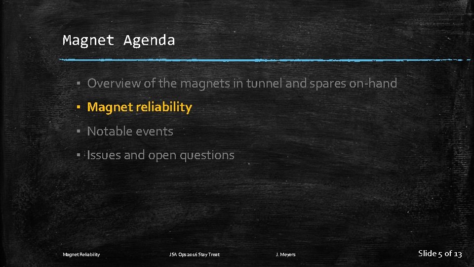 Magnet Agenda ▪ Overview of the magnets in tunnel and spares on-hand ▪ Magnet