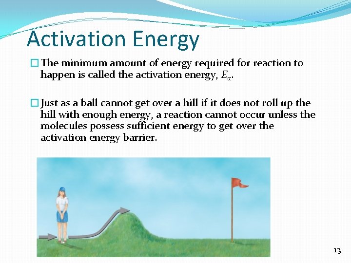 Activation Energy �The minimum amount of energy required for reaction to happen is called