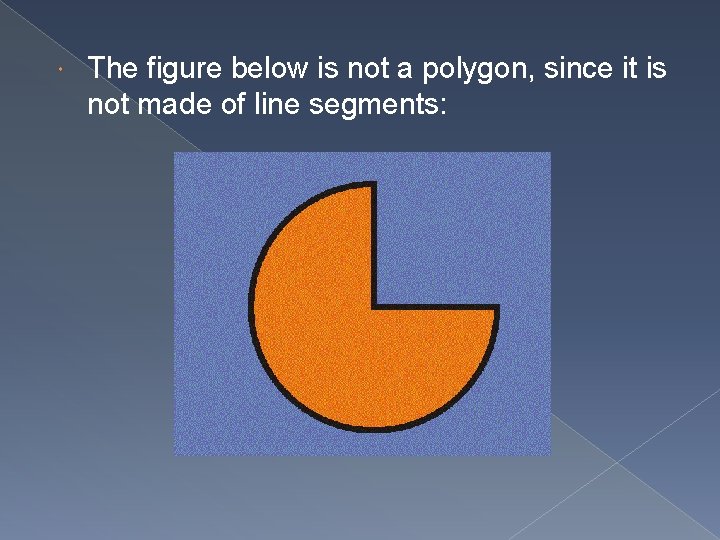  The figure below is not a polygon, since it is not made of