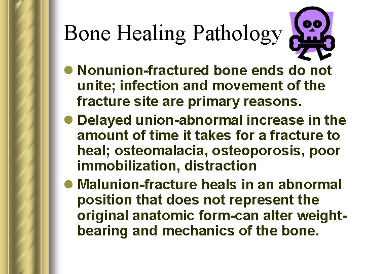 Bone Healing Pathology l Nonunion-fractured bone ends do not unite; infection and movement of