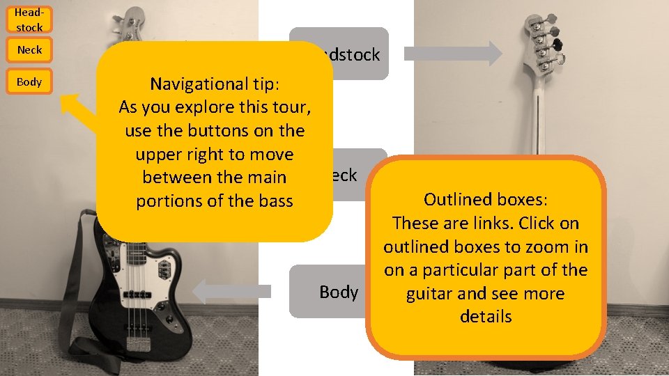 Headstock Neck Body Headstock Navigational tip: As you explore this tour, use the buttons