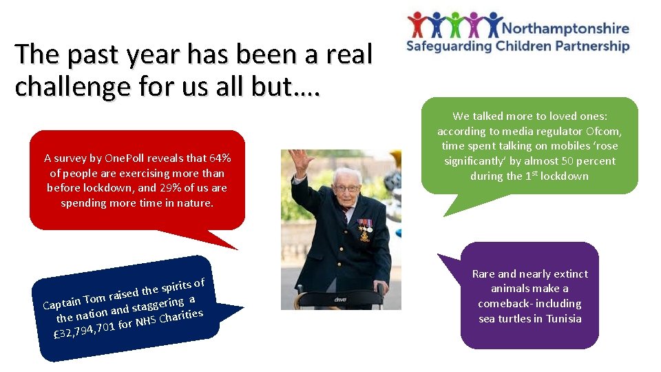 The past year has been a real challenge for us all but…. A survey