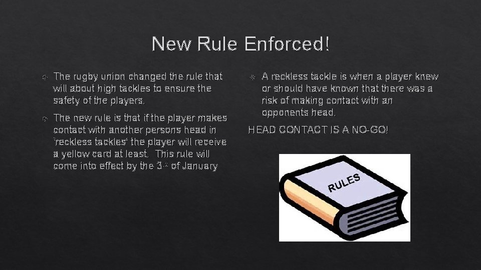 New Rule Enforced! The rugby union changed the rule that will about high tackles