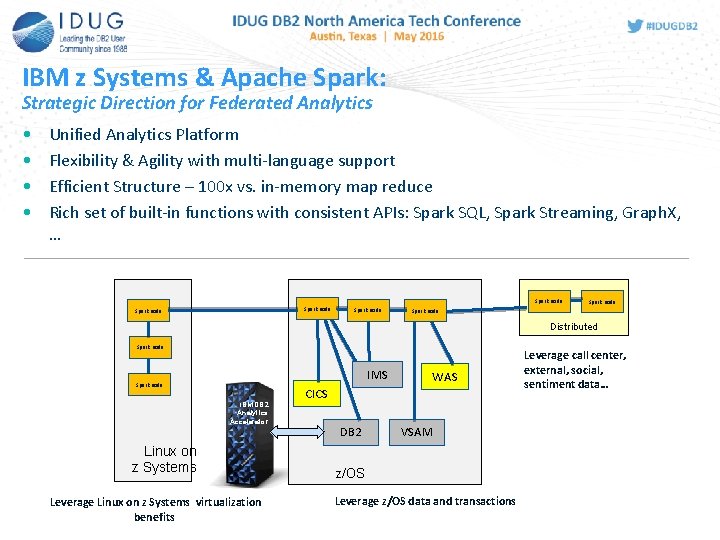 IBM z Systems & Apache Spark: Strategic Direction for Federated Analytics • • Unified IBM z Systems & Apache Spark: Strategic Direction for Federated Analytics • • Unified
