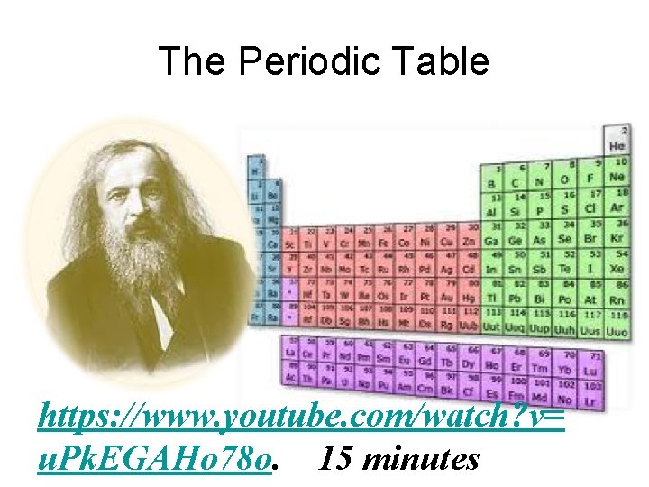 The Periodic Table https: //www. youtube. com/watch? v= u. Pk. EGAHo 78 o. 15