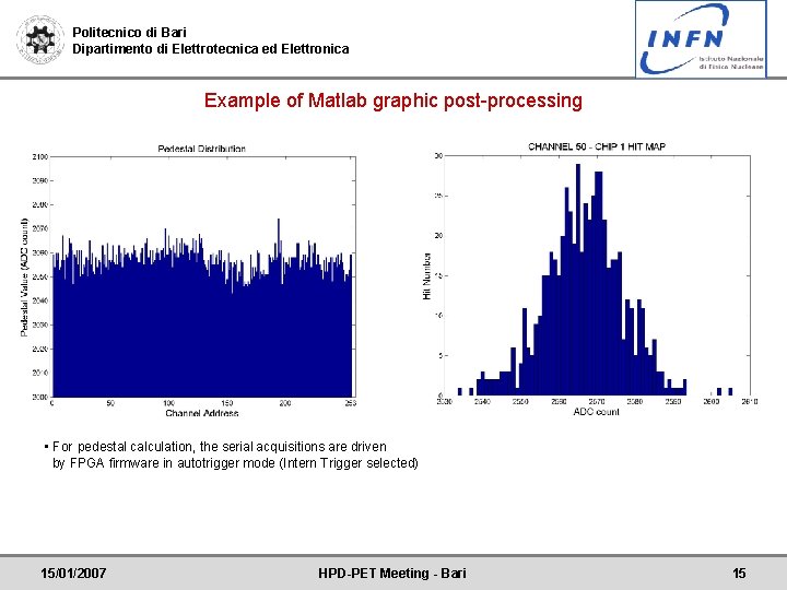 Politecnico di Bari Dipartimento di Elettrotecnica ed Elettronica Example of Matlab graphic post-processing •